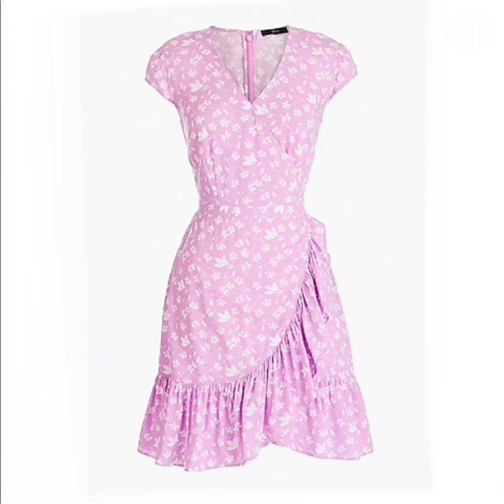 J Crew Ruffle-Front Mini Rayon Bubblegum Floral